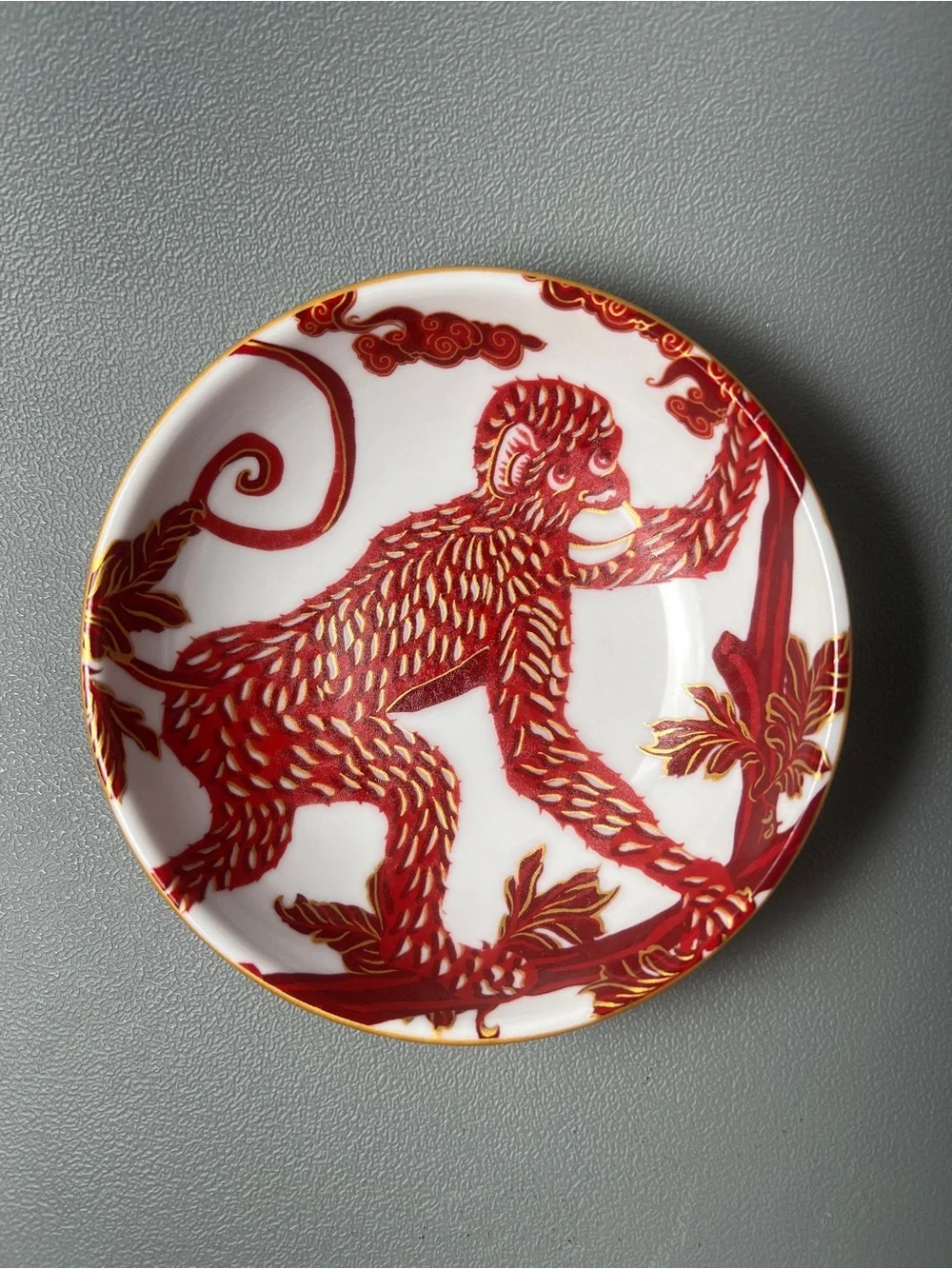 Williams Sonoma Lunar New Year Chinese Zodiac Monkey Porcelain Dipping Bowl